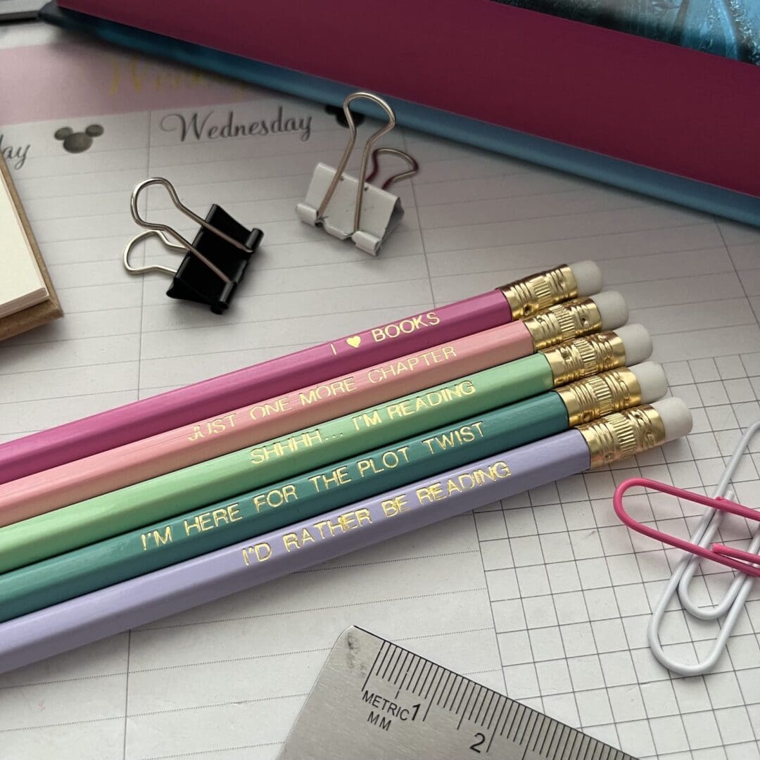 The Book Lovers HB Pencil Set
